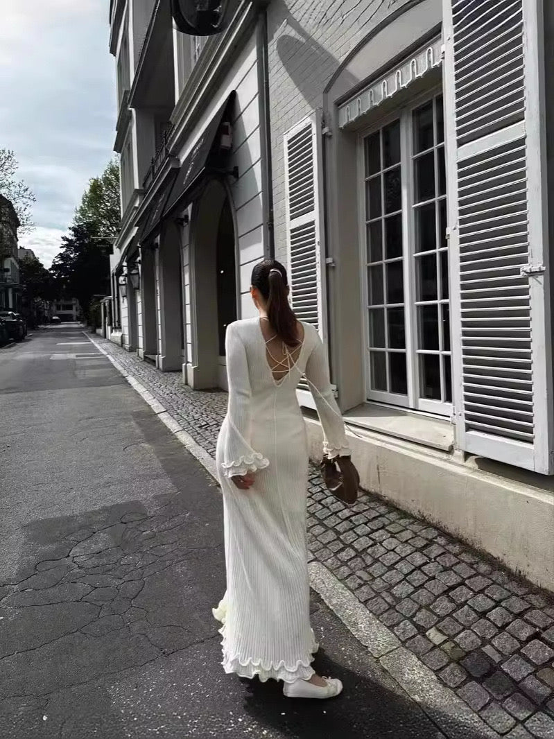 WHITE ELEGANCE MAXIKLEID