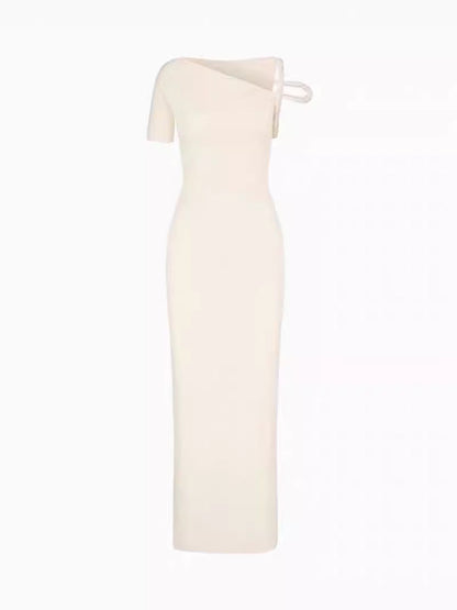 LAMYA ONE-SHOULDER MAXIKLEID