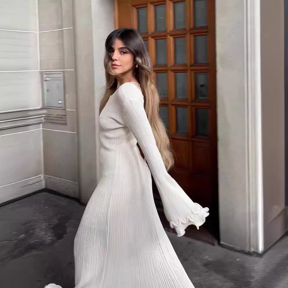 WHITE ELEGANCE MAXIKLEID