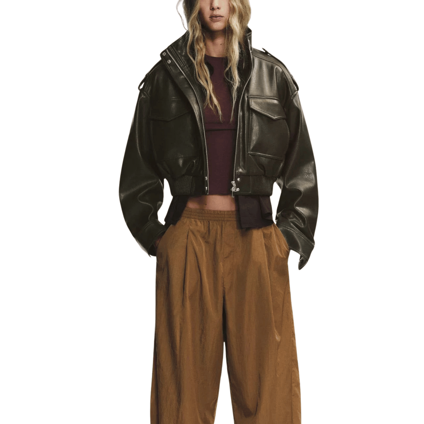 YARA LEDERJACKE BOMBER