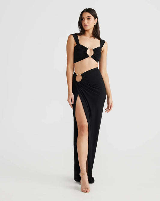 CLARA MAXIKLEID MIT CUT-OUTS