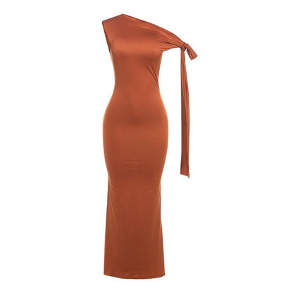 RACHEL ONE-SHOULDER MAXIKLEID