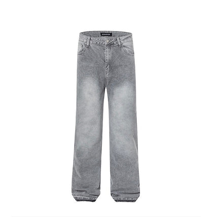 GRAUE STONEWASHED-JEANS