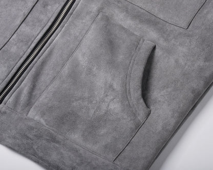 GREY SUEDE JACKET – VIRAL & STYLISH