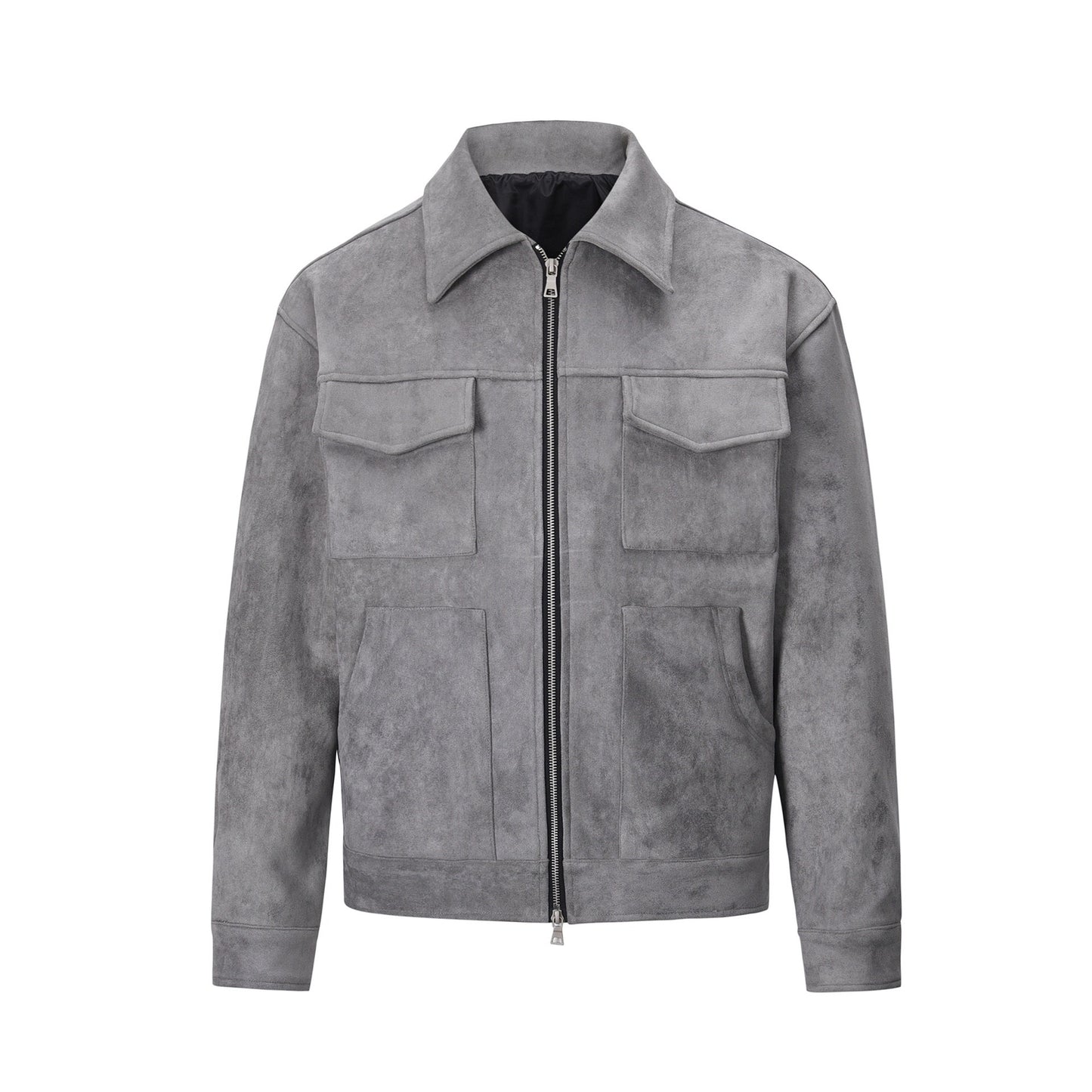 GREY SUEDE JACKET – VIRAL & STYLISH
