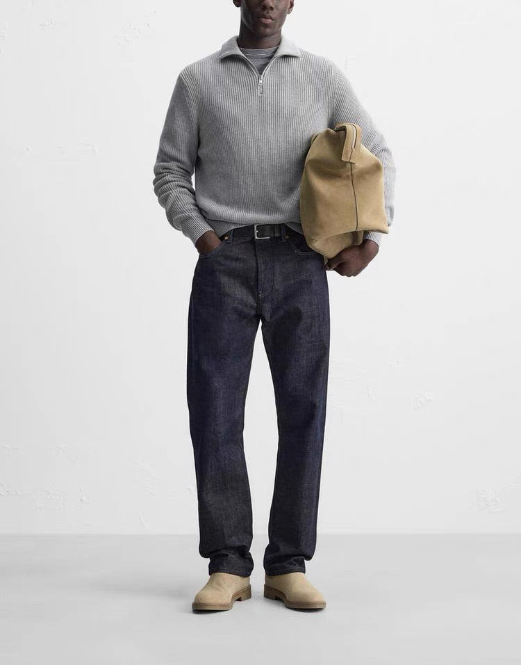 HALBZIP-STRICKPULLOVER