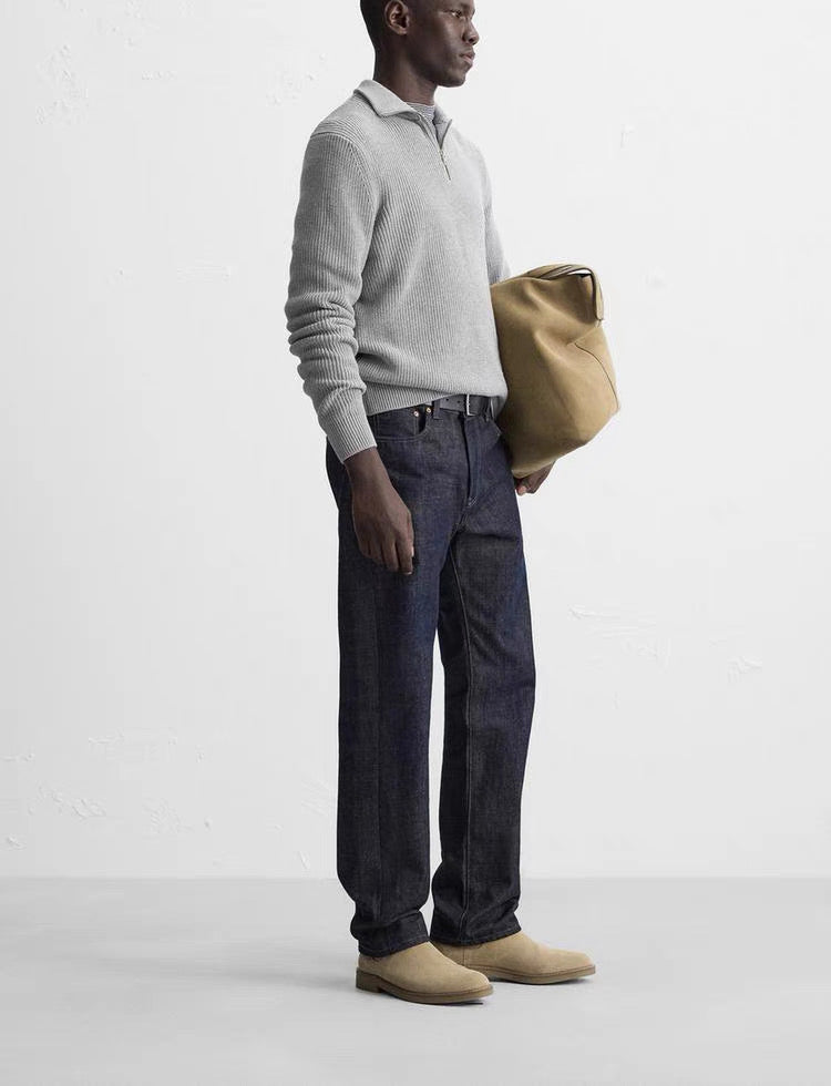 HALBZIP-STRICKPULLOVER