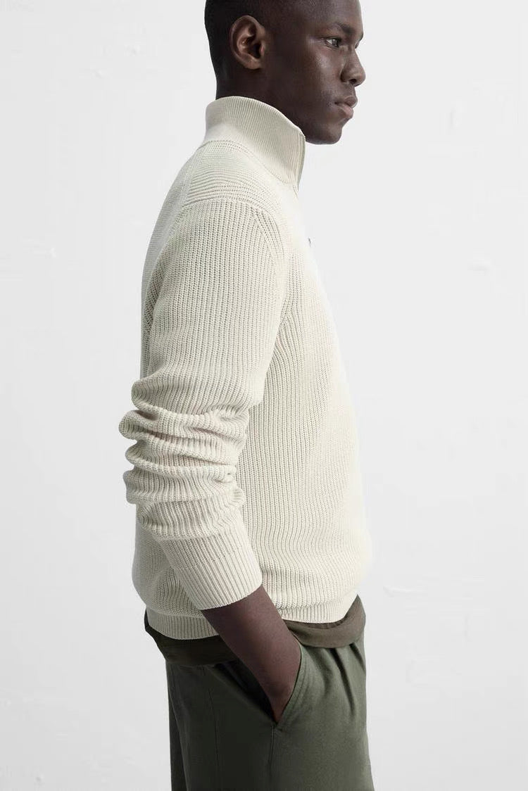 HALBZIP-STRICKPULLOVER