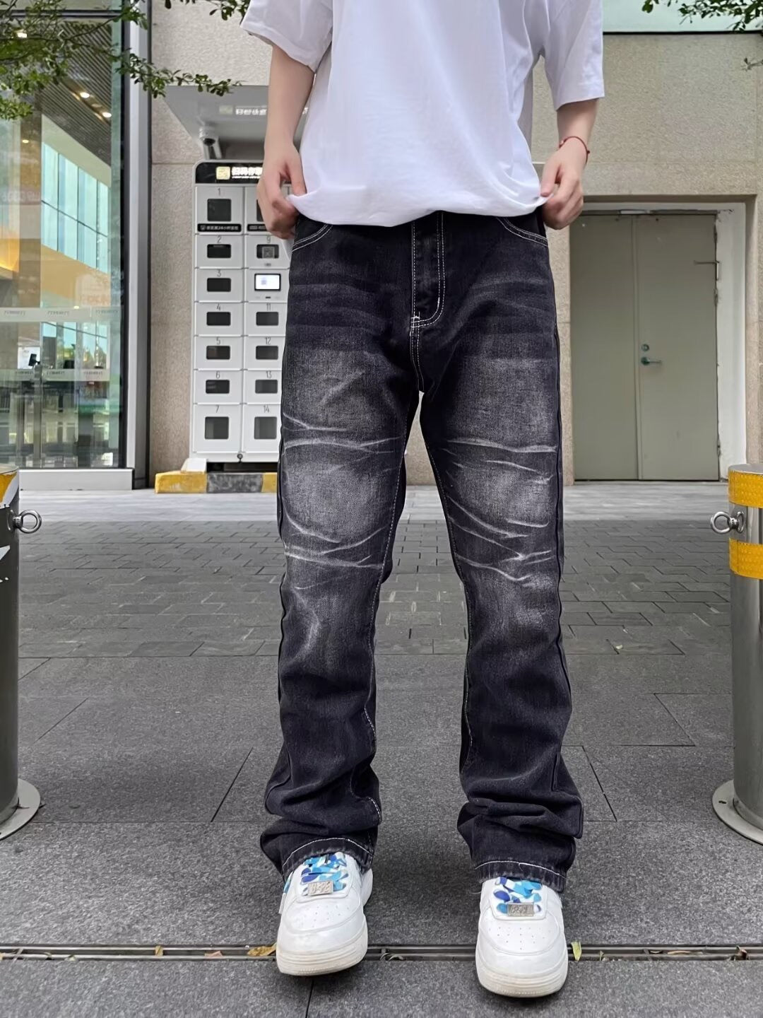 GEWASCHENE STREETWEAR-JEAN