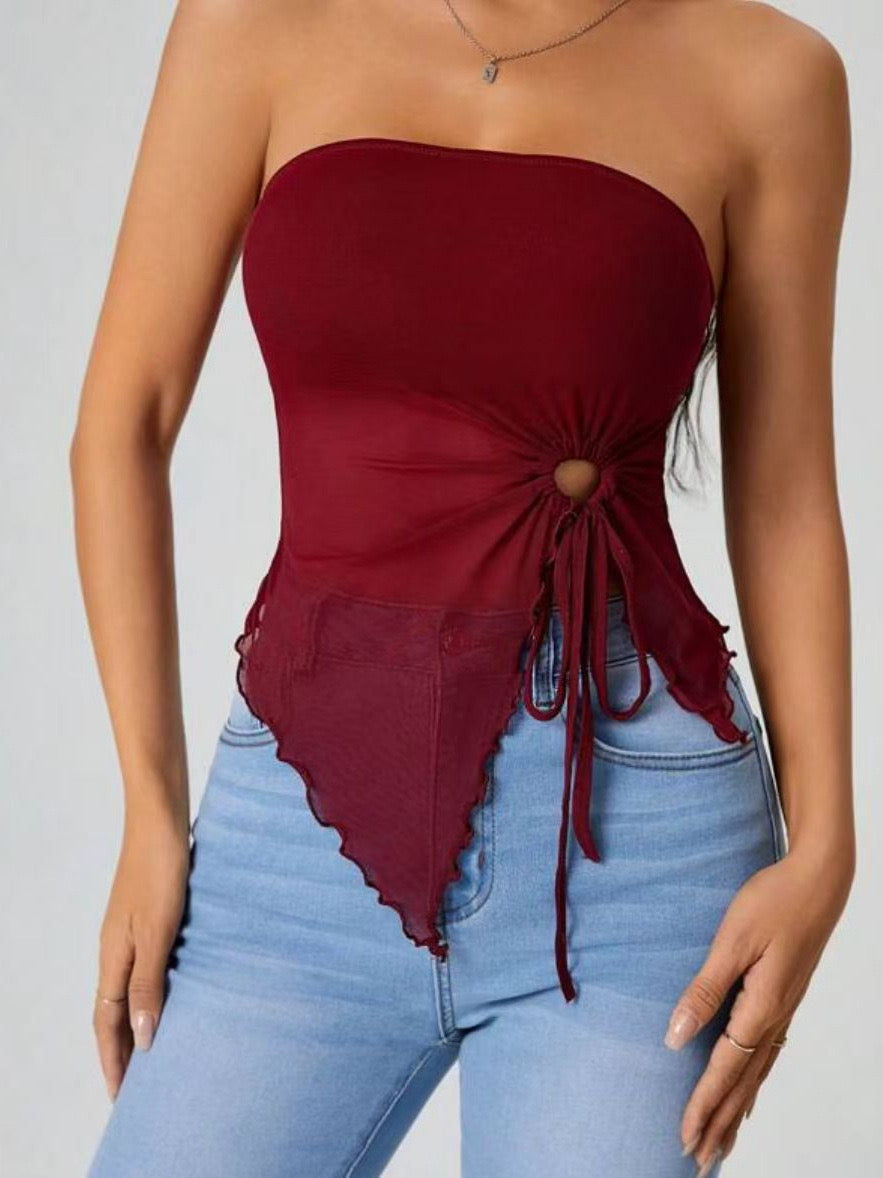 TRÄGERLOSES BANDEAU-TOP