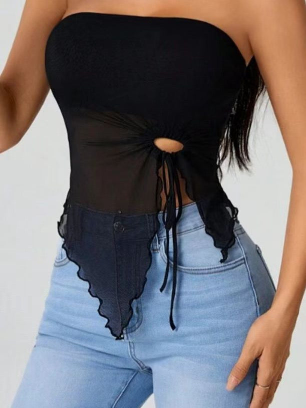 TRÄGERLOSES BANDEAU-TOP