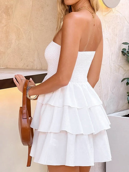 TRÄGERLOSES KLEID MIT BUSTIER-OBERTEIL