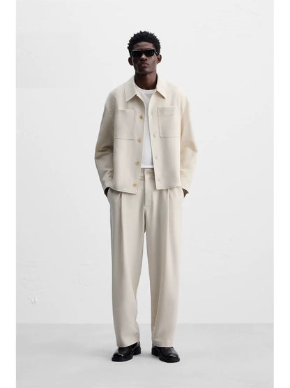 OVERSHIRT MIT UMLEGEKRAGEN