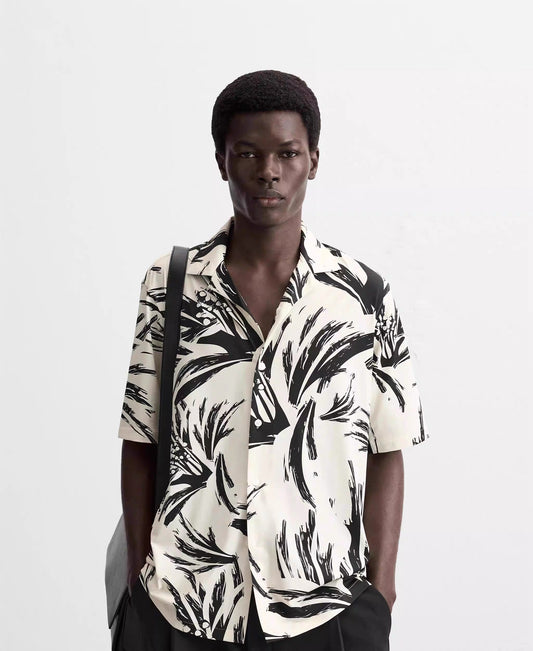 LEICHTES HEMD MIT PALMEN-PRINT