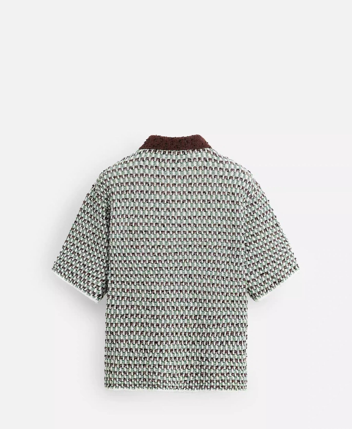 OPEN COLLAR KNIT POLO – GRÜN