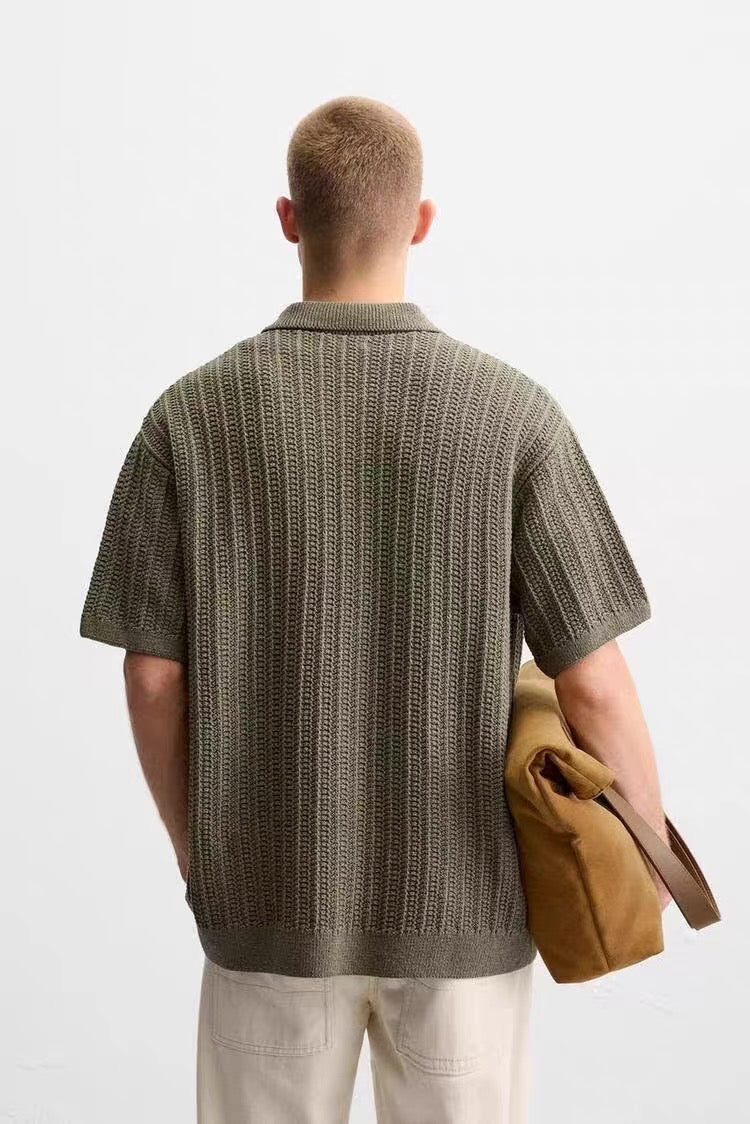 GESTRICKTES SOMMERHEMD