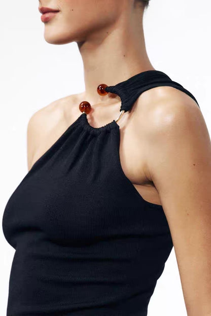 DESIGNER-STRICKOBERTEIL MIT DETAIL-APPLIKATION