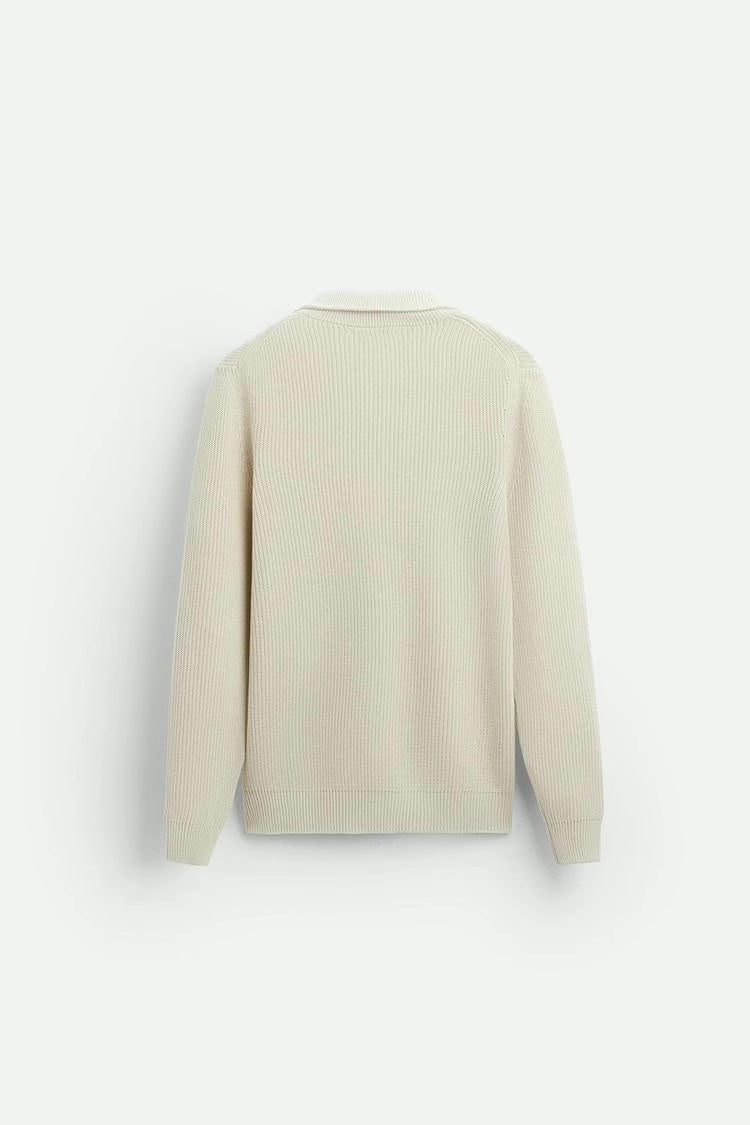 STRICKPULLOVER MIT REIẞVERSCHLUSS