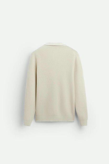 STRICKPULLOVER MIT REIẞVERSCHLUSS