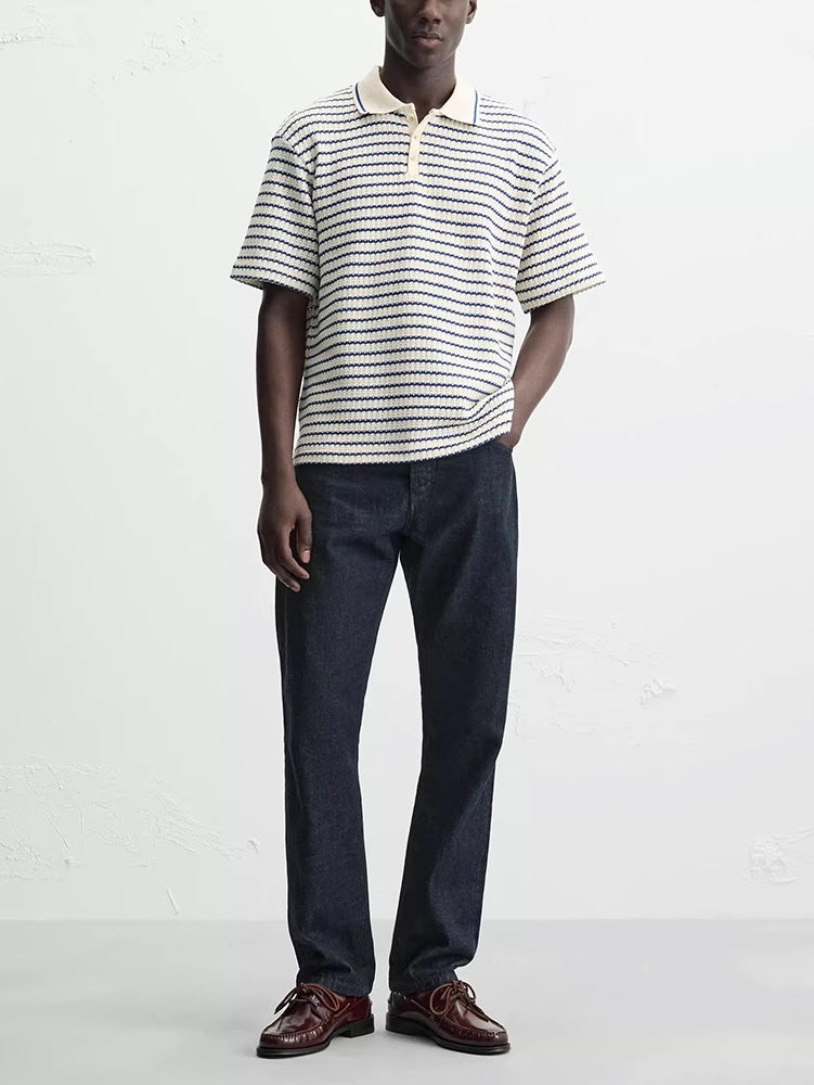 KLASSISCHES POLOSHIRT MIT STREIFEN