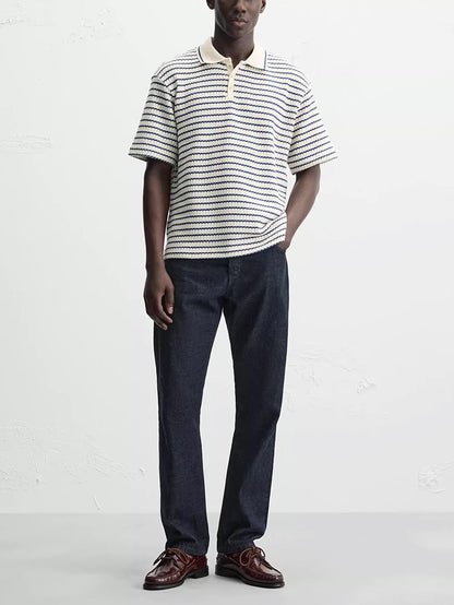 KLASSISCHES POLOSHIRT MIT STREIFEN