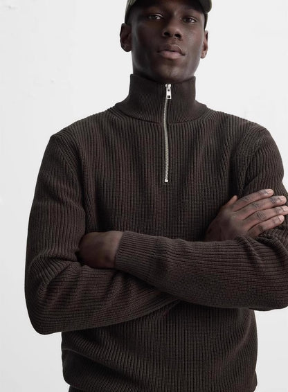 STRICKPULLOVER MIT REIẞVERSCHLUSS