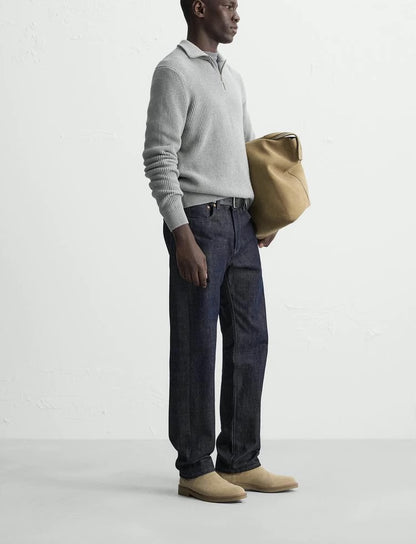 STRICKPULLOVER MIT REIẞVERSCHLUSS