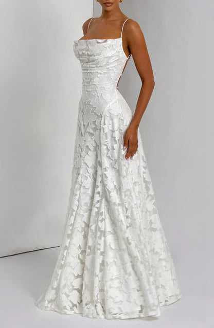 FLORAL LACE MAXIKLEID
