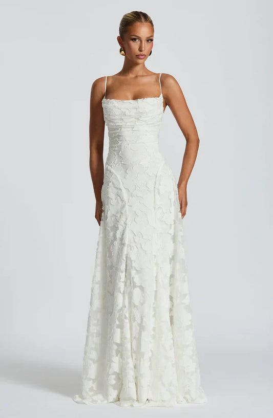 FLORAL LACE MAXIKLEID