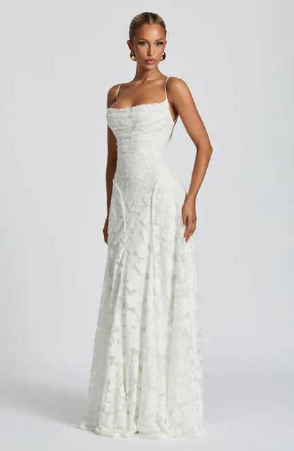 FLORAL LACE MAXIKLEID