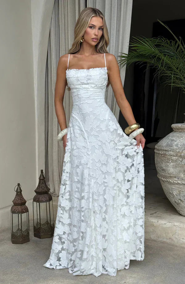 FLORAL LACE MAXIKLEID